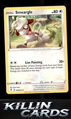 Smeargle 128/203 Pokemon Rare SWSH07: Evolving Skies Card NM
