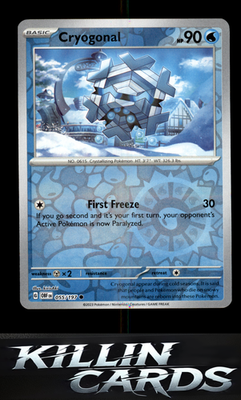 Reverse Holofoil Cryogonal 055/197 Pokemon Common SV03: Obsidian Flames Card NM