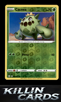 Reverse Holofoil Cacnea 004/072 Pokemon Common Shining Fates Card NM