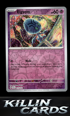 Reverse Holofoil Elgyem 073/162 Pokemon Common SV05: Temporal Forces Card NM