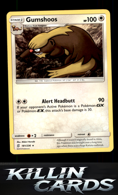 Gumshoos 181/236 Pokemon Rare SM - Unified Minds Card NM