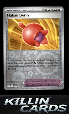 Reverse Holofoil Haban Berry 111/131 Pokemon Common SV: Prismatic Evolutions Car