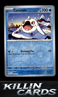Reverse Holofoil Cetoddle 053/191 Pokemon Common SV08: Surging Sparks Card NM