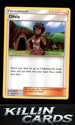 Olivia 119/147 Pokemon Uncommon SM - Burning Shadows Card NM