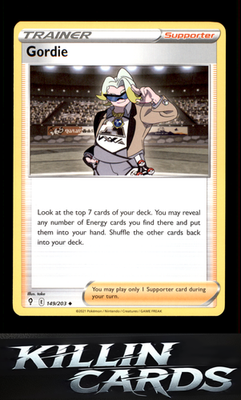 Gordie 149/203 Pokemon Uncommon SWSH07: Evolving Skies Card NM