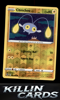 Reverse Holofoil Chinchou 051/195 Pokemon Common SWSH12: Silver Tempest Card NM