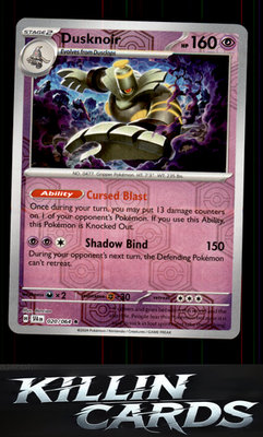 Reverse Holofoil Dusknoir - 020/064 020/064 Pokemon Rare SV: Shrouded Fable Card