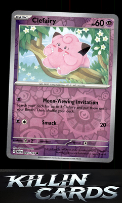 Reverse Holofoil Clefairy 035/165 Pokemon Common SV: Scarlet & Violet 151 Card N