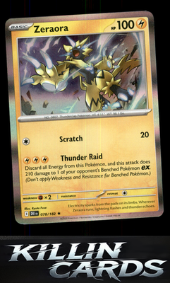 Zeraora 078/182 Pokemon Rare SV10: Destined Rivals Card NM