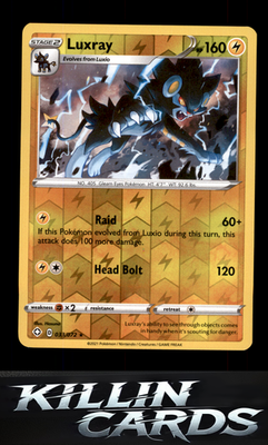 Reverse Holofoil Luxray 033/072 Pokemon Holo Rare Shining Fates Card NM