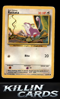 Rattata 061/102 Pokemon Common Base Set Card DM