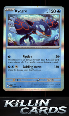 Kyogre 034/132 Pokemon Rare ME01: Mega Evolution Card NM