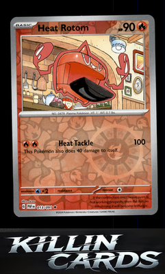 Reverse Holofoil Heat Rotom 013/091 Pokemon Rare SV: Paldean Fates Card NM