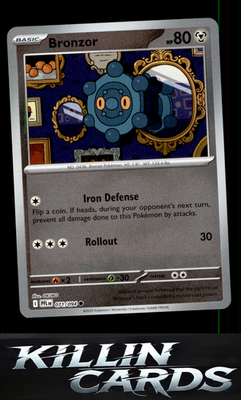 Reverse Holofoil Bronzor 071/094 Pokemon Common ME02: Phantasmal Flames Card NM