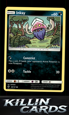 Inkay 89/147 Pokemon Common SM - Burning Shadows Card NM