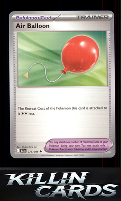 Air Balloon 079/086 Pokemon Uncommon SV: Black Bolt Card NM