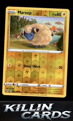 Reverse Holofoil Mareep 055/189 Pokemon Common SWSH03: Darkness Ablaze Card NM
