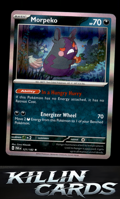 Morpeko - 121/182 121/182 Pokemon Rare SV04: Paradox Rift Card NM