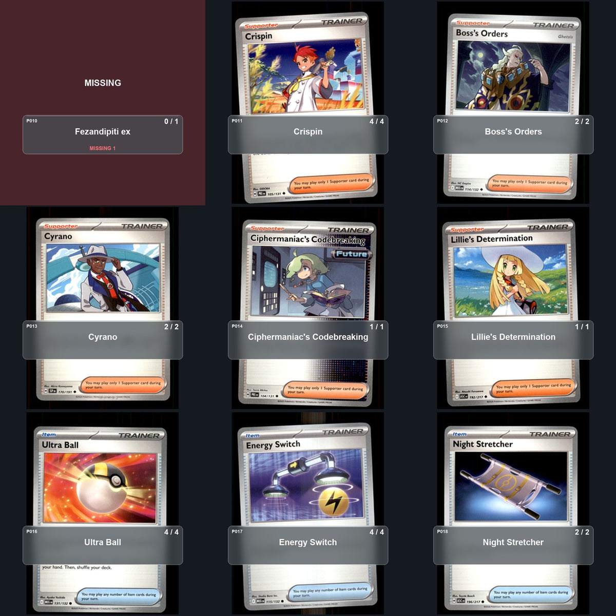 Partial Pokemon TCG World Championships 2026 Raging Bolt Ogerpon Decklist 42 Cards Deck