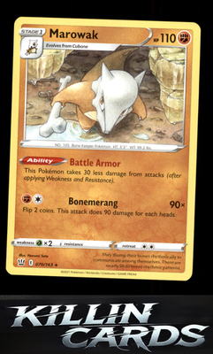 Marowak 070/163 Pokemon Rare SWSH05: Battle Styles Card NM