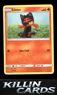 Litten 15/73 Pokemon Common Shining Legends Card NM
