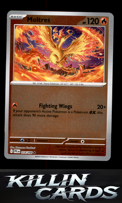 Reverse Holofoil Moltres 014/094 Pokemon Rare ME02: Phantasmal Flames Card NM