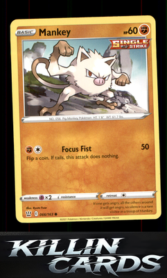Mankey 066/163 Pokemon Common SWSH05: Battle Styles Card NM