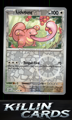 Reverse Holofoil Lickitung 108/165 Pokemon Common SV: Scarlet & Violet 151 Card