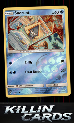 Reverse Holofoil Snorunt 31/145 Pokemon Common SM - Guardians Rising Card NM