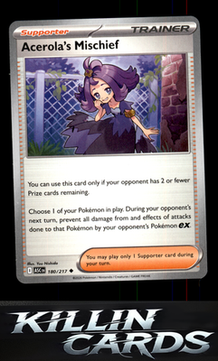Acerola's Mischief 180/217 Pokemon Uncommon ME: Ascended Heroes Card NM