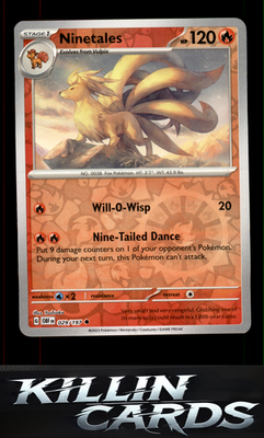 Reverse Holofoil Ninetales 029/197 Pokemon Uncommon SV03: Obsidian Flames Card N