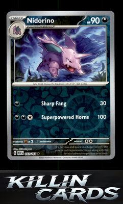 Reverse Holofoil Nidorino 033/165 Pokemon Uncommon SV: Scarlet & Violet 151 Card