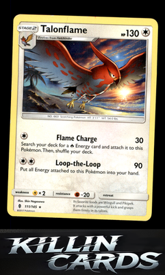 Talonflame 111/145 Pokemon Rare SM - Guardians Rising Card LP