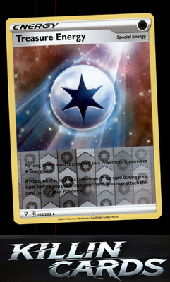 Reverse Holofoil Treasure Energy 165/203 Pokemon Uncommon SWSH07: Evolving Skies