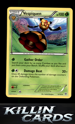 Vespiquen 5/135 Pokemon Rare Plasma Storm Card LP