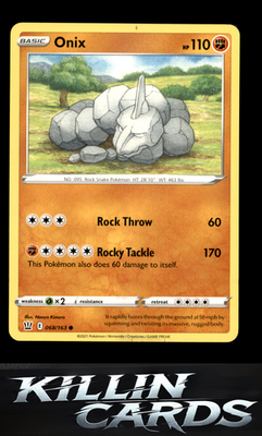 Onix 068/163 Pokemon Common SWSH05: Battle Styles Card NM