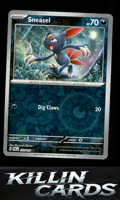 Reverse Holofoil Sneasel 133/193 Pokemon Common SV02: Paldea Evolved Card NM