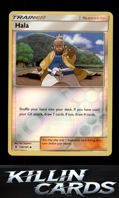 Reverse Holofoil Hala 126/145 Pokemon Uncommon SM - Guardians Rising Card NM