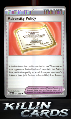 Adversity Policy 074/086 Pokemon Uncommon ME04: Chaos Rising Card NM