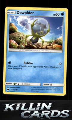 Dewpider 45/149 Pokemon Common SM Base Set Card NM