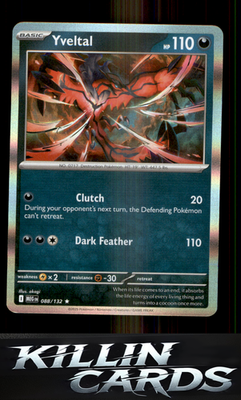 Yveltal 088/132 Pokemon Rare ME01: Mega Evolution Card NM