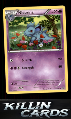 Nidorina 67/160 Pokemon Uncommon XY - Primal Clash Card NM