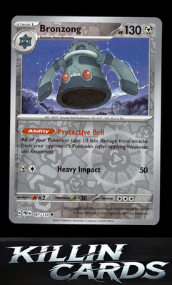 Reverse Holofoil Bronzong 067/131 Pokemon Uncommon SV: Prismatic Evolutions Card