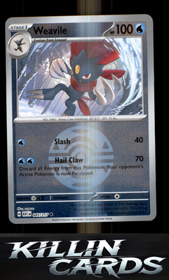 Reverse Holofoil Weavile - 045/217 (Energy Symbol Pattern) 045/217 Pokemon Uncom