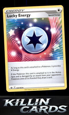 Lucky Energy 158/198 Pokemon Uncommon SWSH06: Chilling Reign Card NM