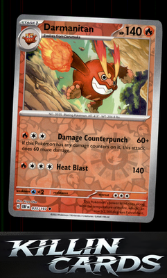 Reverse Holofoil Darmanitan 035/197 Pokemon Uncommon SV03: Obsidian Flames Card