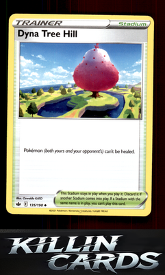 Dyna Tree Hill 135/198 Pokemon Uncommon SWSH06: Chilling Reign Card NM