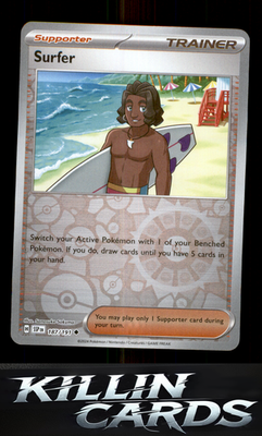 Reverse Holofoil Surfer - 187/191 187/191 Pokemon Uncommon SV08: Surging Sparks