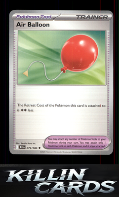Air Balloon 079/086 Pokemon Uncommon SV: Black Bolt Card NM