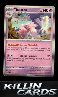 Tinkaton 105/193 Pokemon Rare SV02: Paldea Evolved Card NM